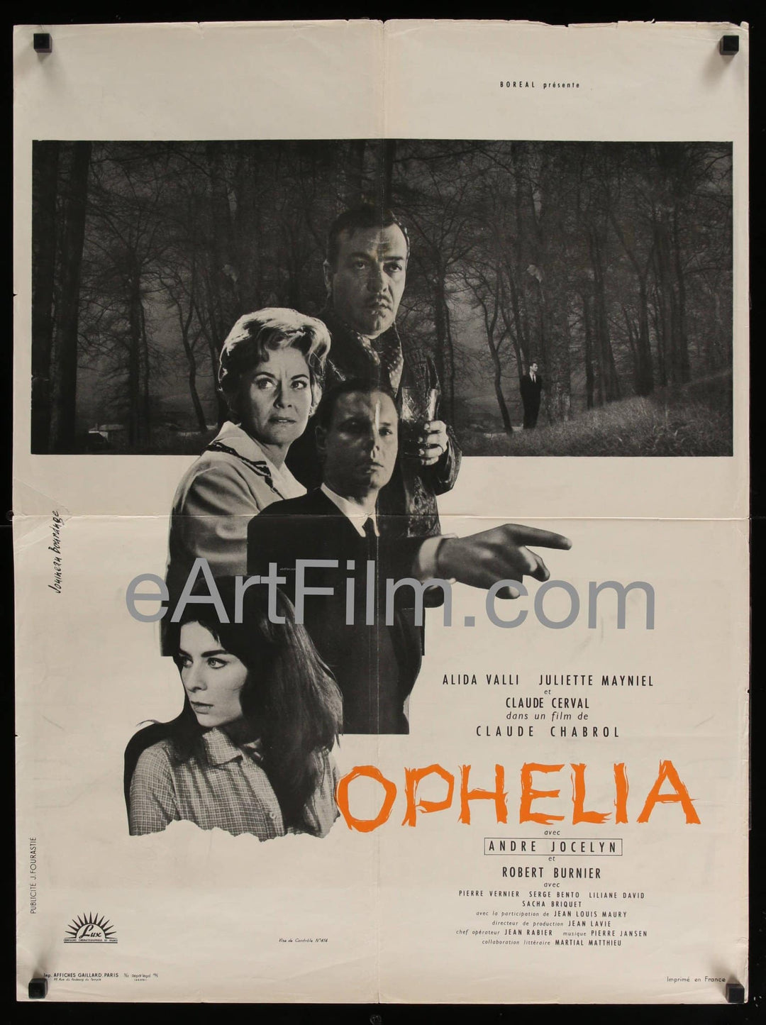 eArtFilm.com French Affiche Movie Poster (23.5"x31.5") Ophelia 1963 23x32 French Affiche Movie Poster Claude Chabrol