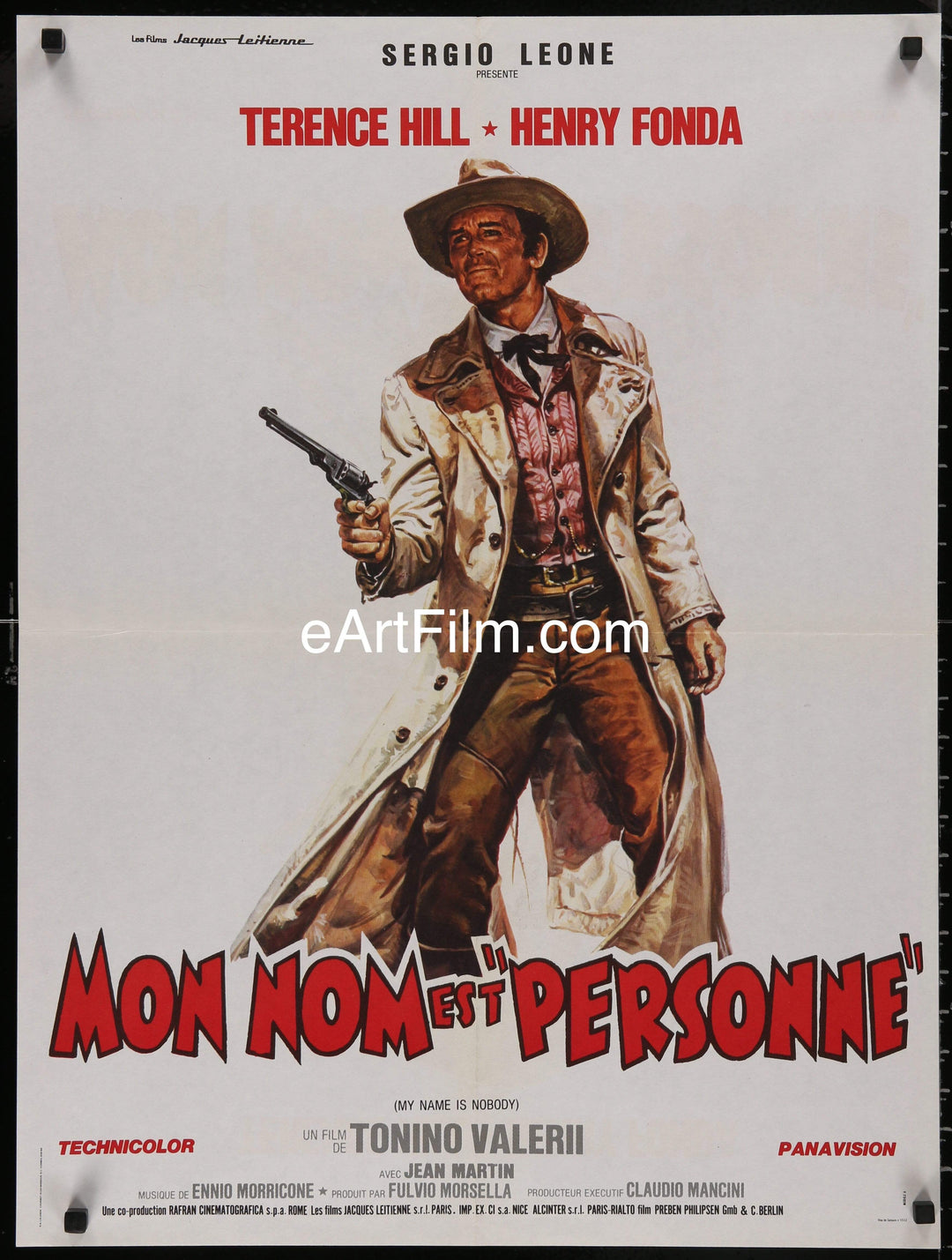 eArtFilm.com French Affiche Movie Poster (23"x32") My Name Is Nobody Henry Fonda Terence Hill Sergio Leone Casaro artwork R80's