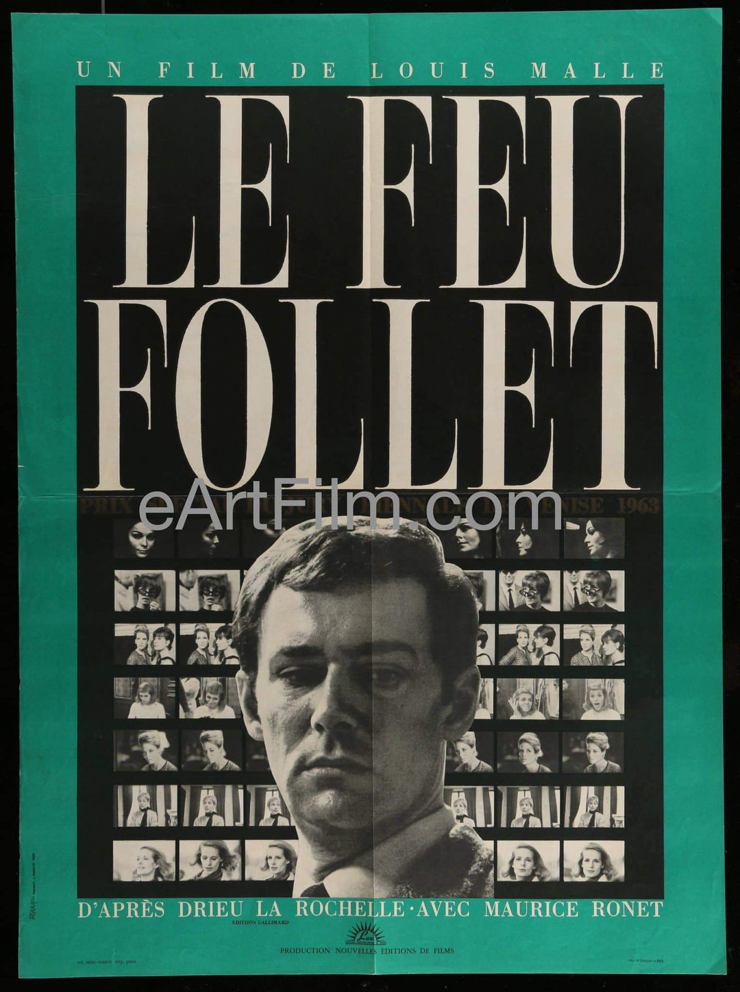 eArtFilm.com French Affiche poster (22"x31") Fire Within 1963 22x31 French Affiche Poster Louis Malle-Maurice Ronet