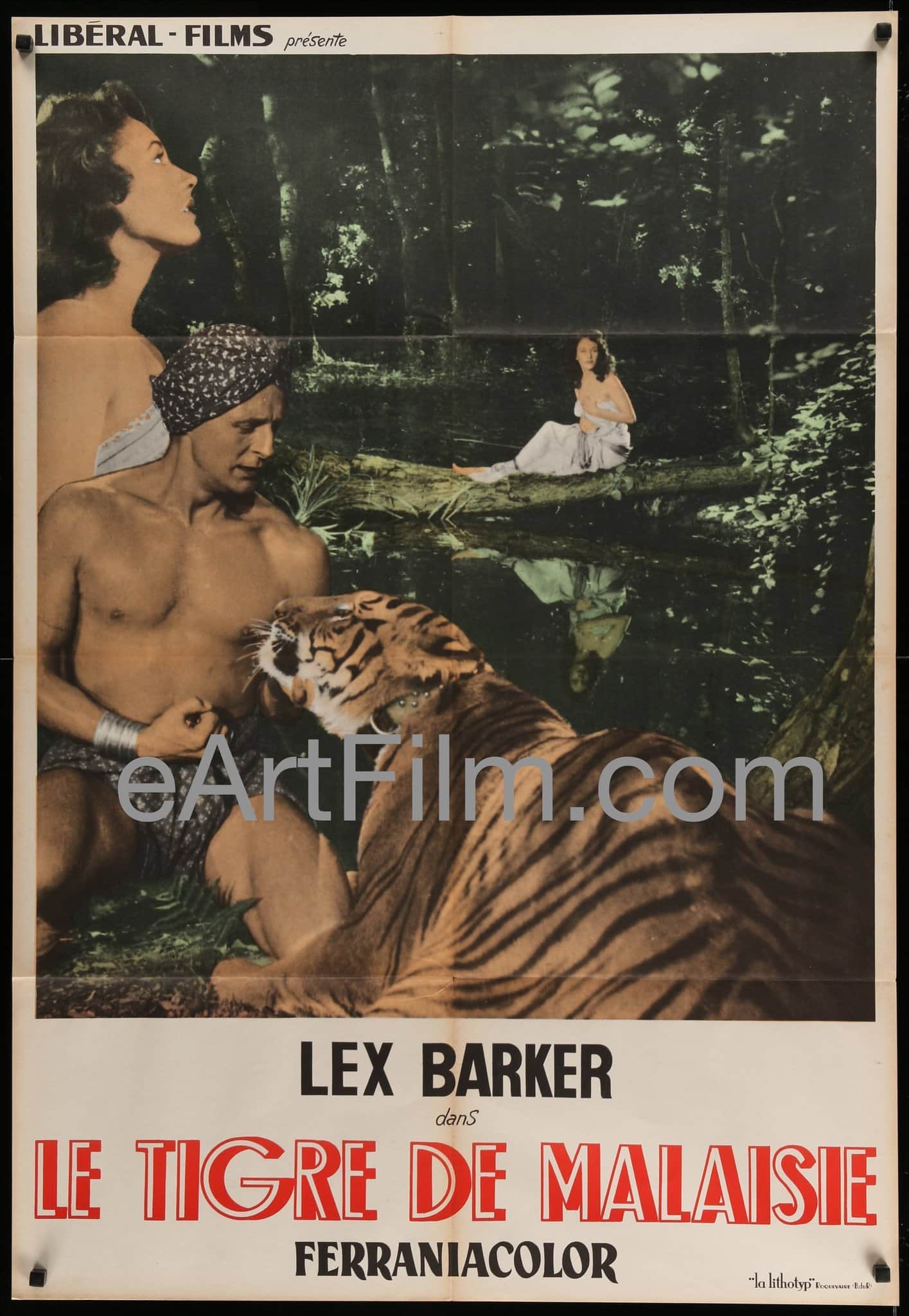 eArtFilm.com French Large Movie Poster 32x46 Black Devils Of Kali 1954 32x46 French Large Movie Poster