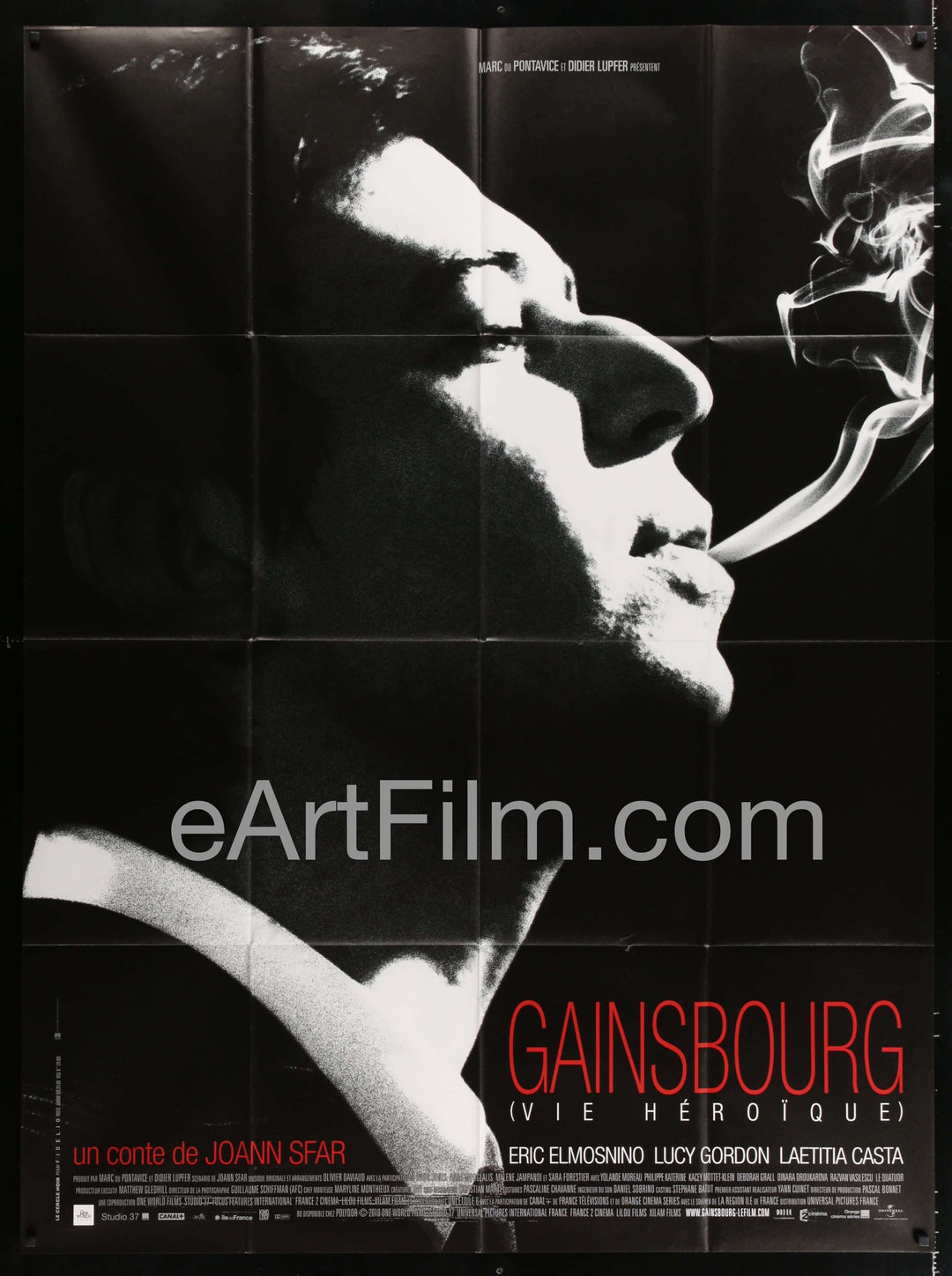 eArtFilm.com French One Panel (45.6"x62") Gainsbourg: A Heroic Life-Vie Heroique-Eric Elmosnino-Lucy Gordon-French-45x62