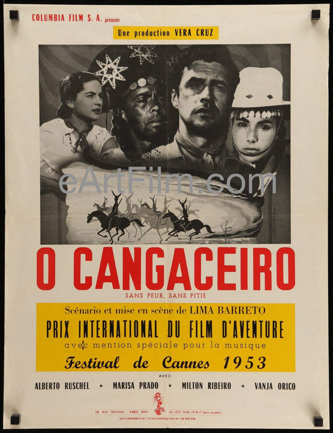 eArtFilm.com French Petite (19.75"x25.75") O Cangaceiro 1953 20x26 French Petite Movie Poster Cannes 1953