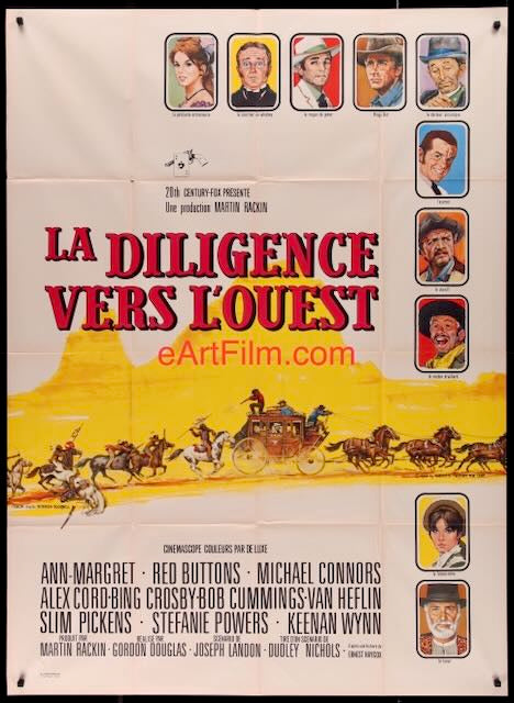 Stagecoach 1966 Ann Margret Slim Pickens western classic French 45.75"x63" eArtFilm.com