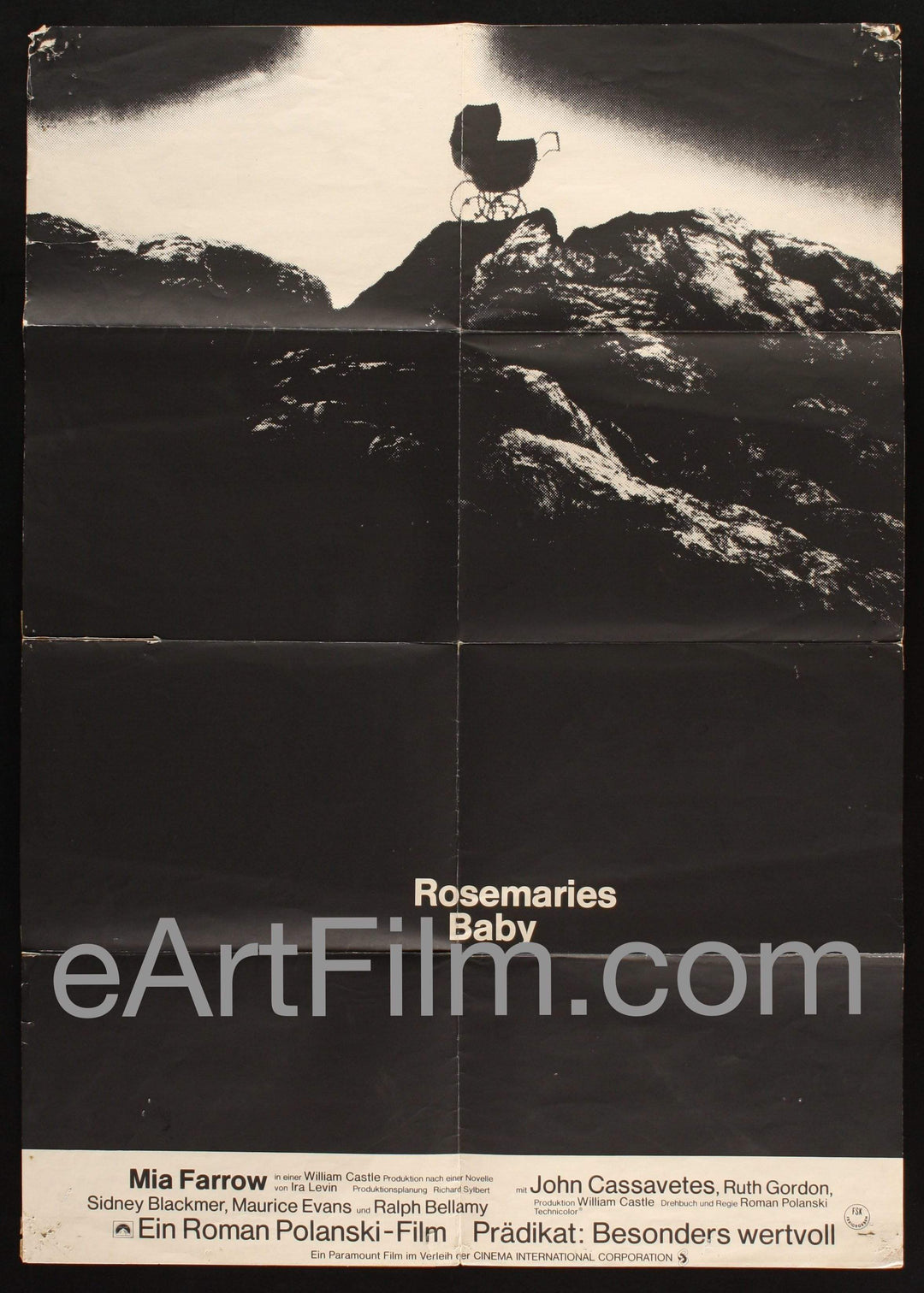 eArtFilm.com German "1A" Movie Poster (23"x33") Rosemary's Baby-Roman Polanski-Mia Farrow-John Cassavetes-R74-23x33