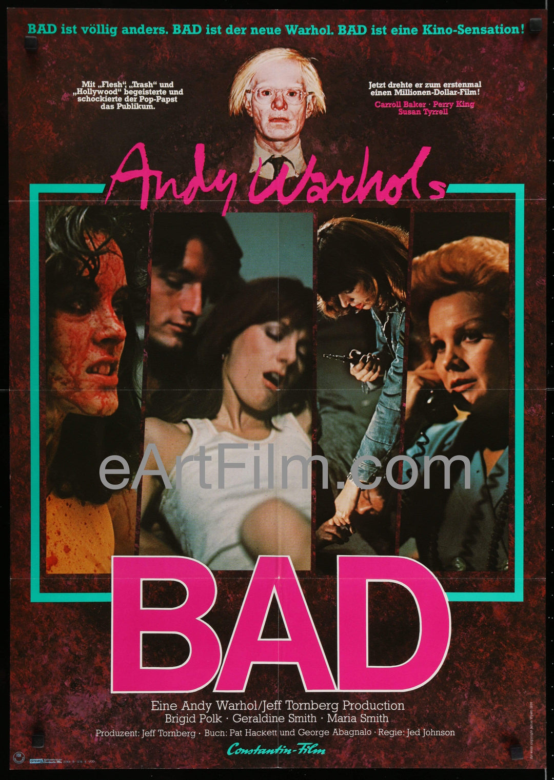 eArtFilm.com German "A1" Movie Poster (23"x33") Andy Warhol's Bad-Perry King-Carroll Baker-female assassins-1977-23X33