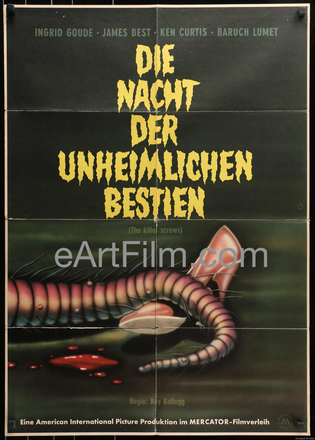 eArtFilm.com German "A1" Movie Poster (23"x33") Killer Shrews original movie poster Sci-Fi Horror German A1 23X33 1962