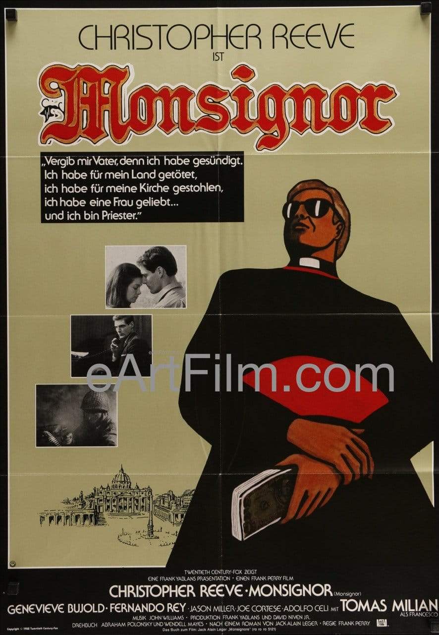 eArtFilm.com German "A1" Movie Poster (23"x33") Monsignor 1982 German A1 Movie Poster 23x33 Christopher Reeve Genevieve Bujold