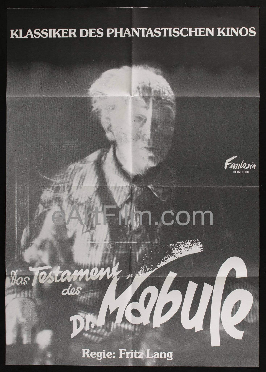 eArtFilm.com German "A1" Movie Poster (23"x33") Testament of Dr. Mabuse-R70s-1933-23x33-German A1-Fritz Lang