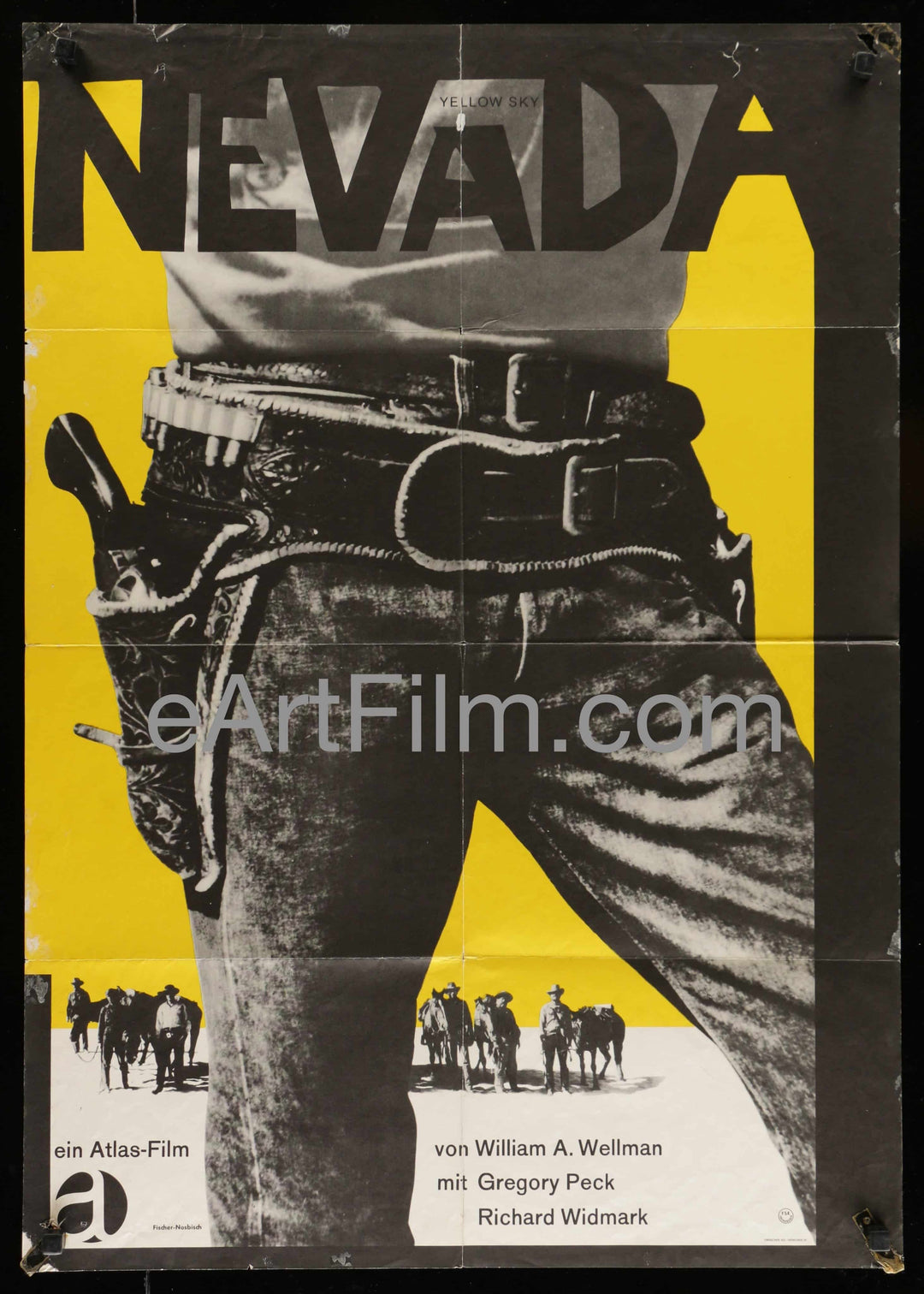 eArtFilm.com German "A1" Movie Poster (23"x33") Yellow Sky-Gregory Peck-Anne Baxter-Richard Widmark-German A1-R62