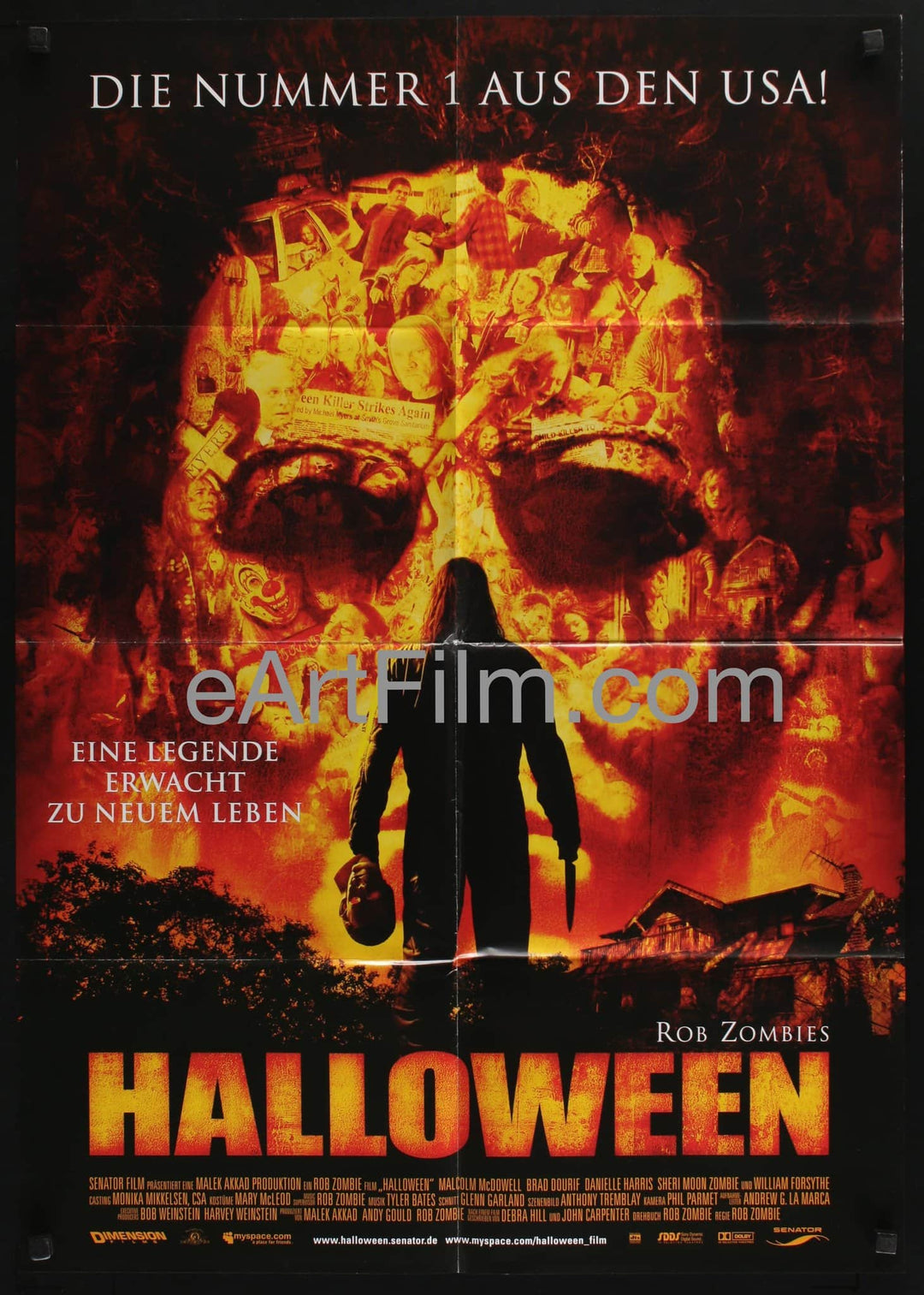 eArtFilm.com German A1 Poster (23"x33") Halloween-2007-23x33-German A1-Malcolm McDowell-Brad Dourif-Horror