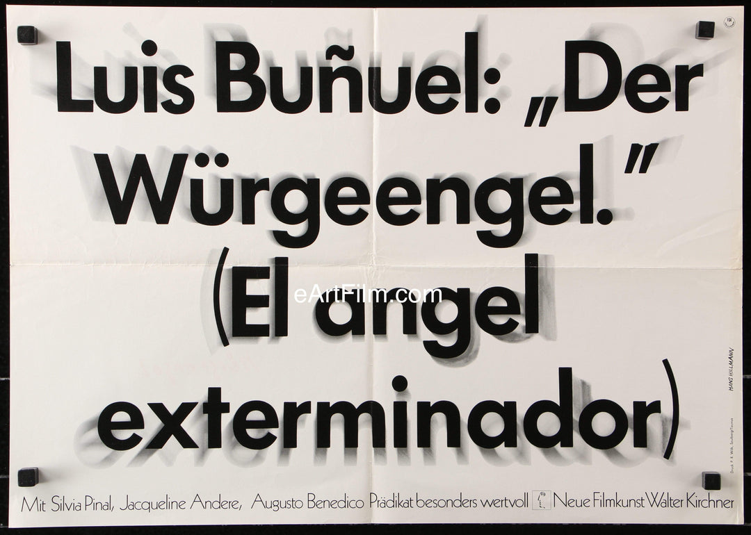 eArtFilm.com German A2 (16"x23") Exterminating Angel German 16x23 R1970 Luis Bunuel 1962 black comedy classic