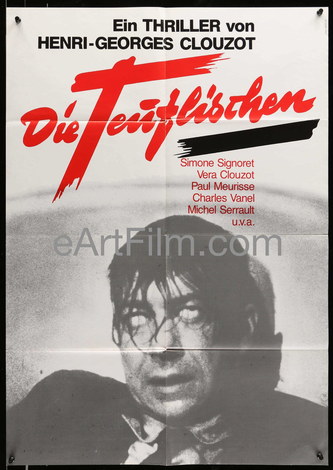 eArtFilm.com German release poster (23"x33") Diabolique-Henri-Georges Clouzot-Simon Signoret-R60s-German A1-23x33