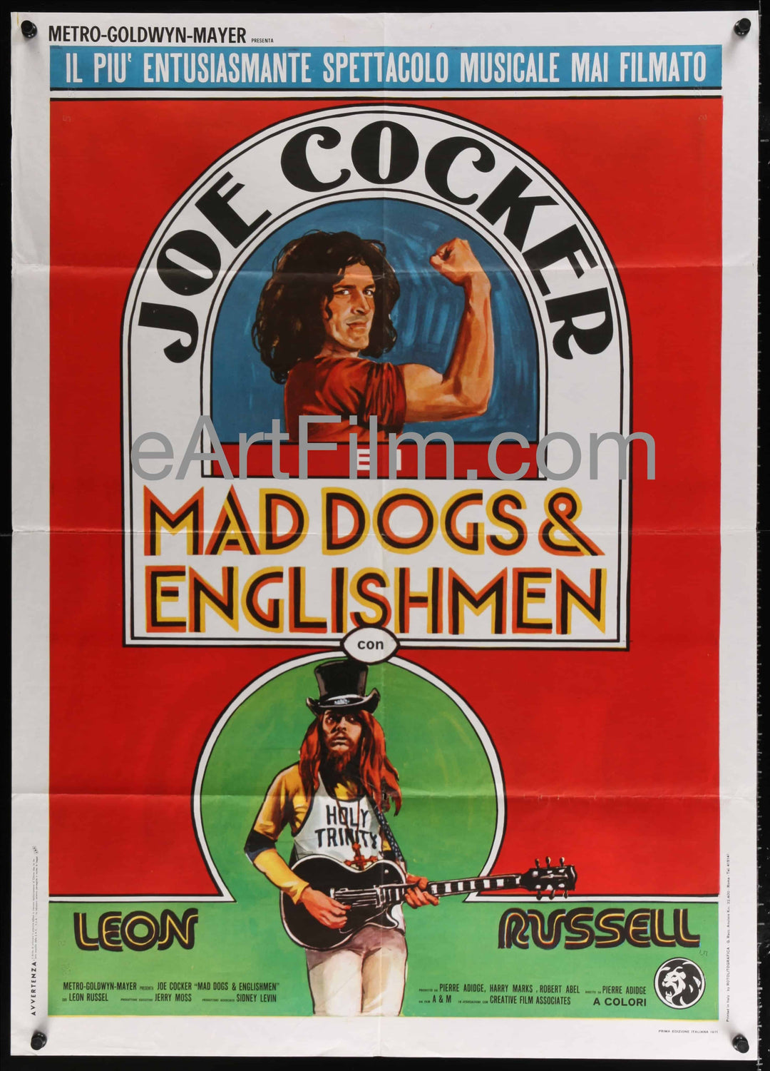 eArtFilm.com Italian 1 Panel-2 Fogli (39"x55") Mad Dogs And Englishmen-Joe Cocker-Leon Russell-1971-39x55-Italian 1P