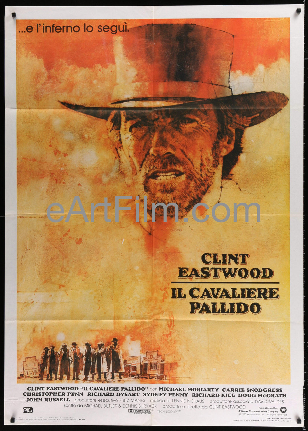 eArtFilm.com Italian 1-Panel (2 Fogli) (39"x55") Pale Rider-Clint Eastwood-Carrie Snodgress-1985-39x55-Italian 1Panel