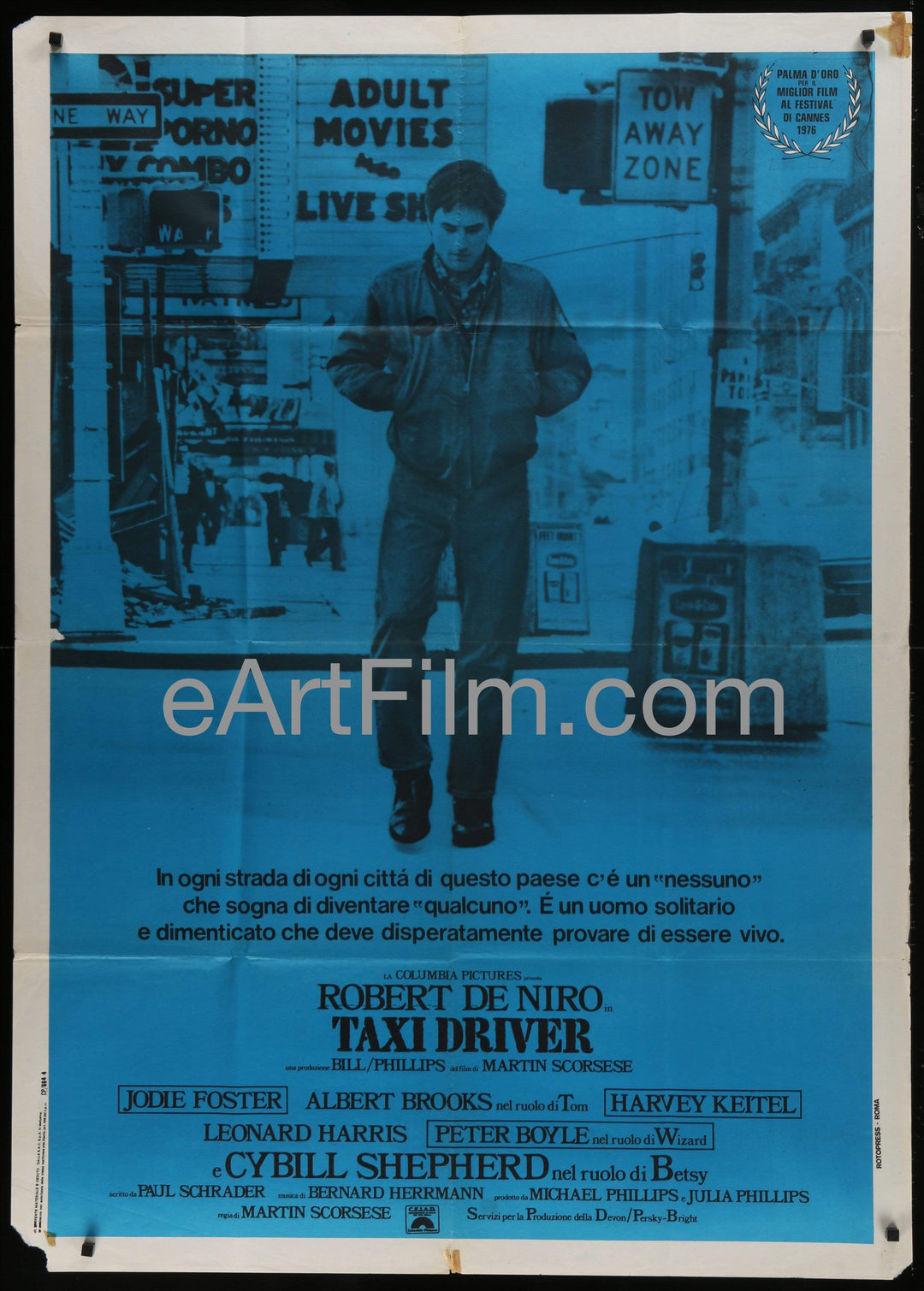 eArtFilm.com Italian 1 Panel (39"x55") 2 Fogli Taxi Driver-Robert De Niro-Martin Scorsese-R70s-Italian-39x55-classic image