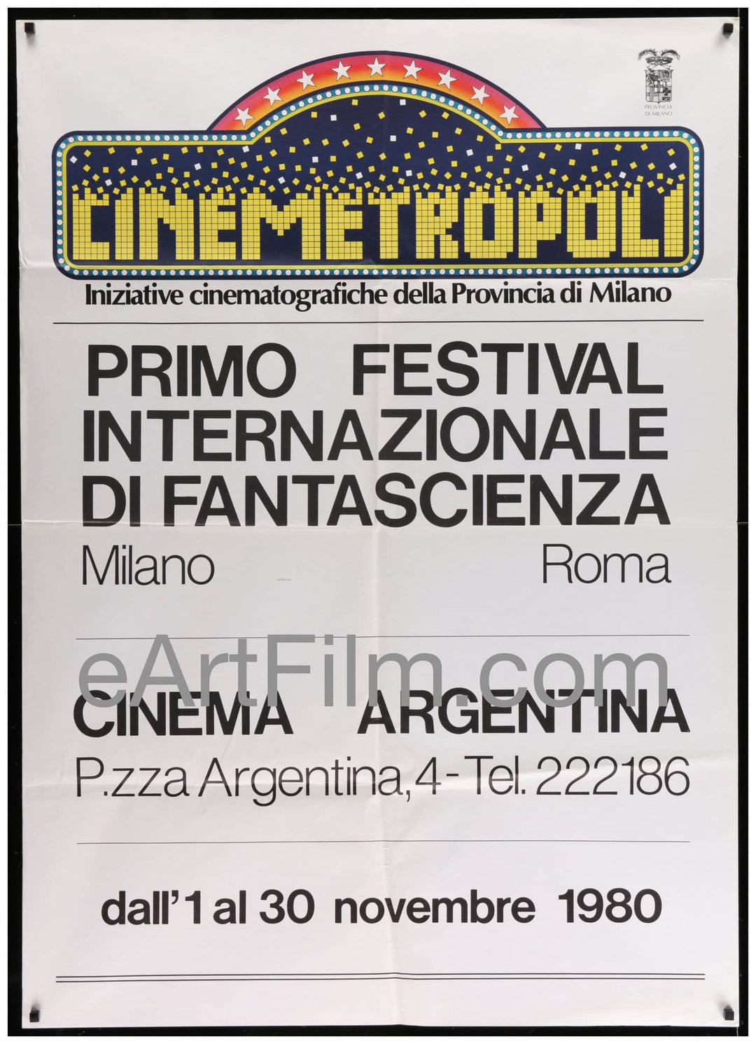 eArtFilm.com Italian 1 Panel (39"x55")-Original-Vintage-Movie-Poster Cinemetropoli 1980 39x55 Original Italian 1 Panel Movie Poster