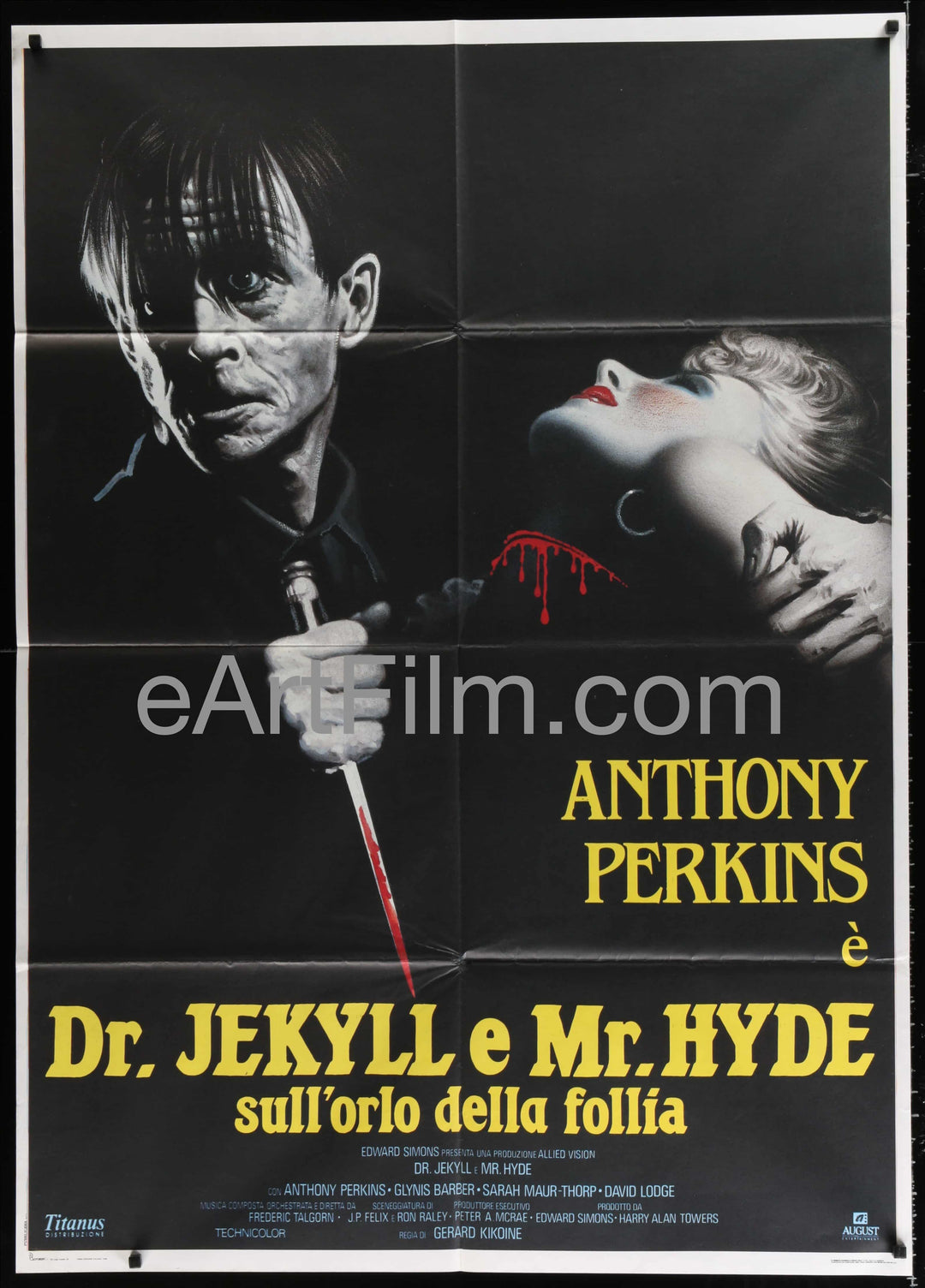eArtFilm.com Italian 1P 2 Fogli (39"x55") Dr Jekyll and Mr Hyde-Edge of Sanity-1989-39x55-Original Italian 1P 2 Fogli Movie Poster