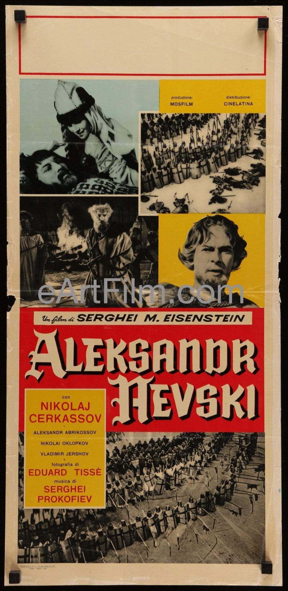eArt/Film Italian Locandina (13"x27.5") Alexander Nevsky R60s 13x27.5 Italian Locandina Sergei Eisenstein