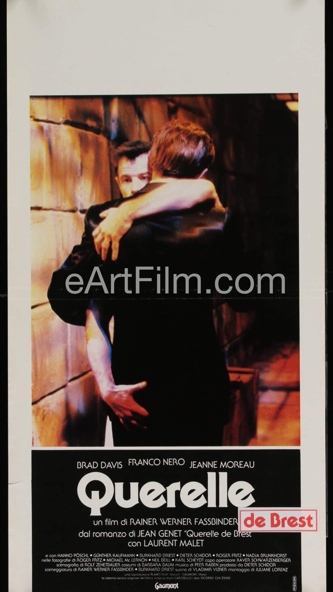eArtFilm.com Italian Locandina (13"x27.5") Querelle-1982-Rainer Werner Fassbinder-Brad Davis-Jeanne Moreau-13x27