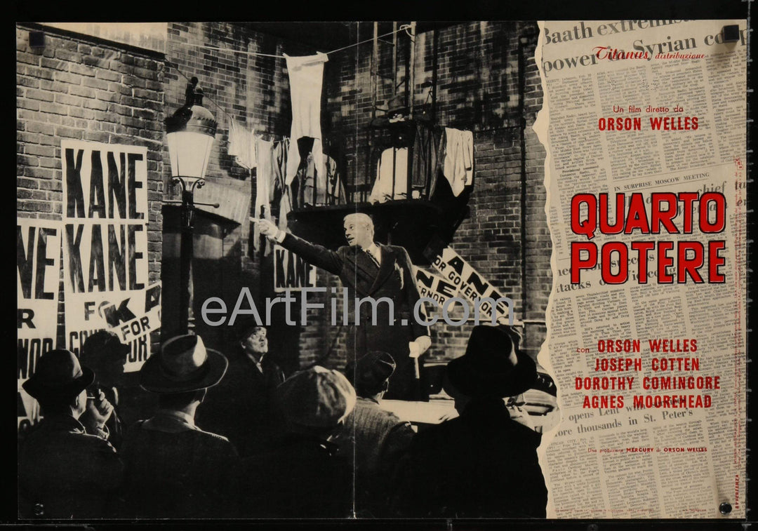 eArtFilm.com Italian Photobusta (17"x25") Citizen Kane R1966 17x25 Italian Photobusta 2- Orson Welles classic!