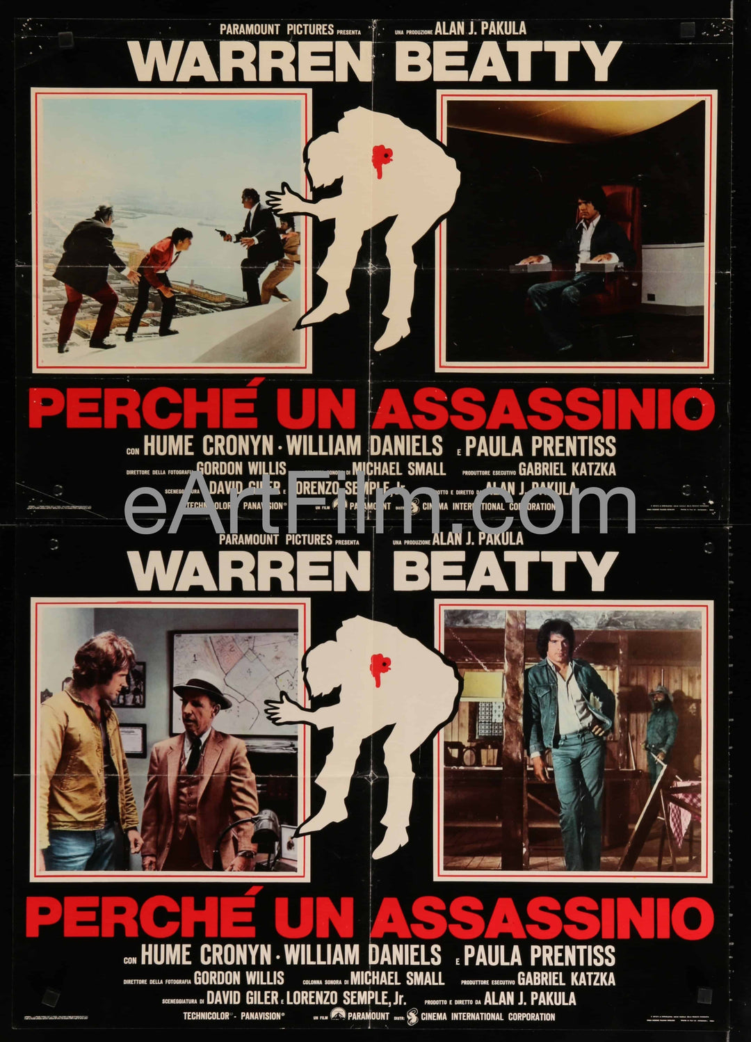 eArtFilm.com Italian Photobusta 18.75"x25.75" Parallax View-Alan J Pakula-Warren Beatty-Paula Prentiss-5 Italian photobusta's-18x27