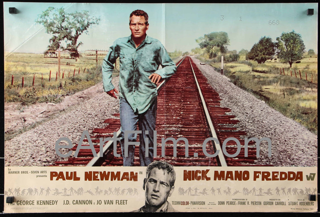 eArtFilm.com Italian Photobusta (18"x26.75") for this Swedish film. Cool Hand Luke vintage movie poster Italian photobusta 18x27 1967 Paul Newman