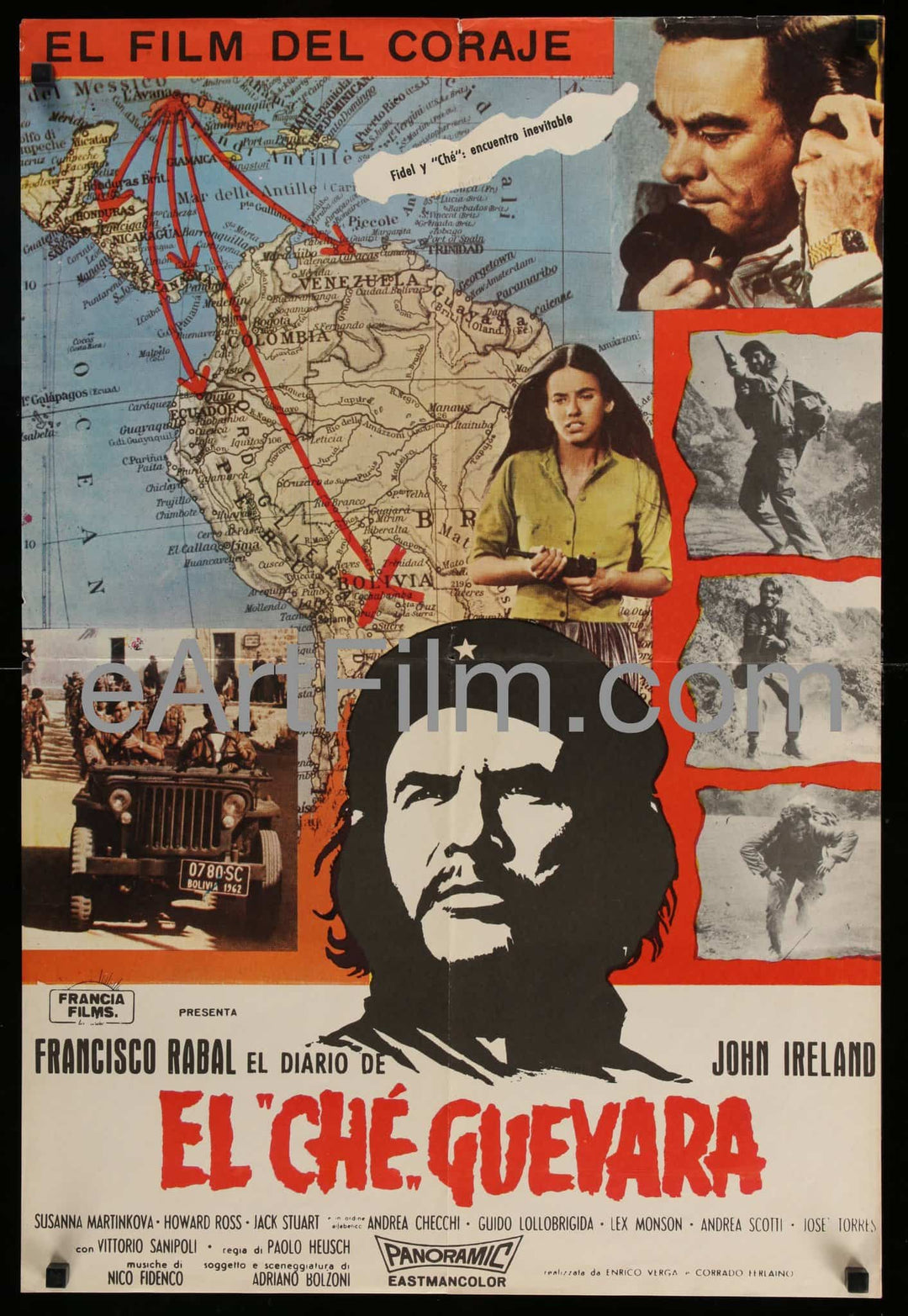 eArtFilm.com Italian Spanish Export (22"x33.5") El 'Che' Guevara 1968 22x33 Italian-Spanish Export Movie Poster-Paolo Heusch