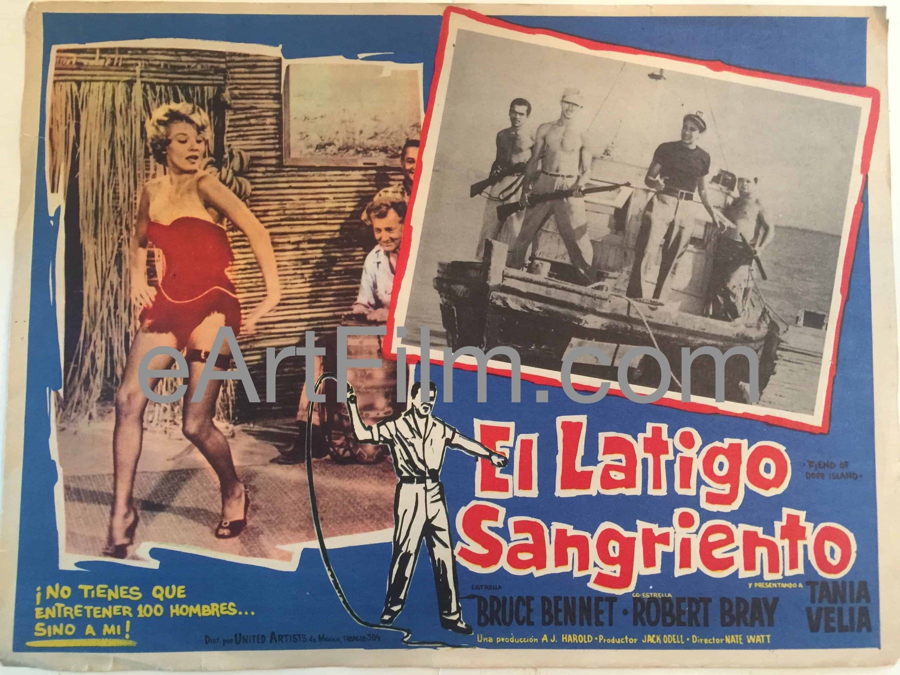 Fiend of Dope Island-Bruce Bennett-Tania Velia-1961-14x17-Mexican Lobb ...