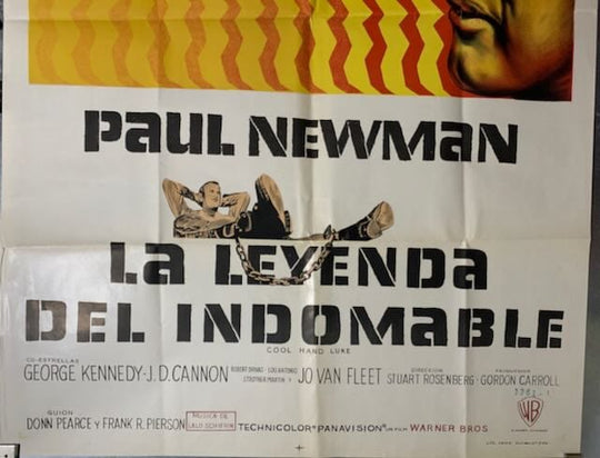 eArtFilm.com Original Movie Poster Cool Hand Luke Paul Newman George Kennedy Strother Martin 1967 R71 29x43