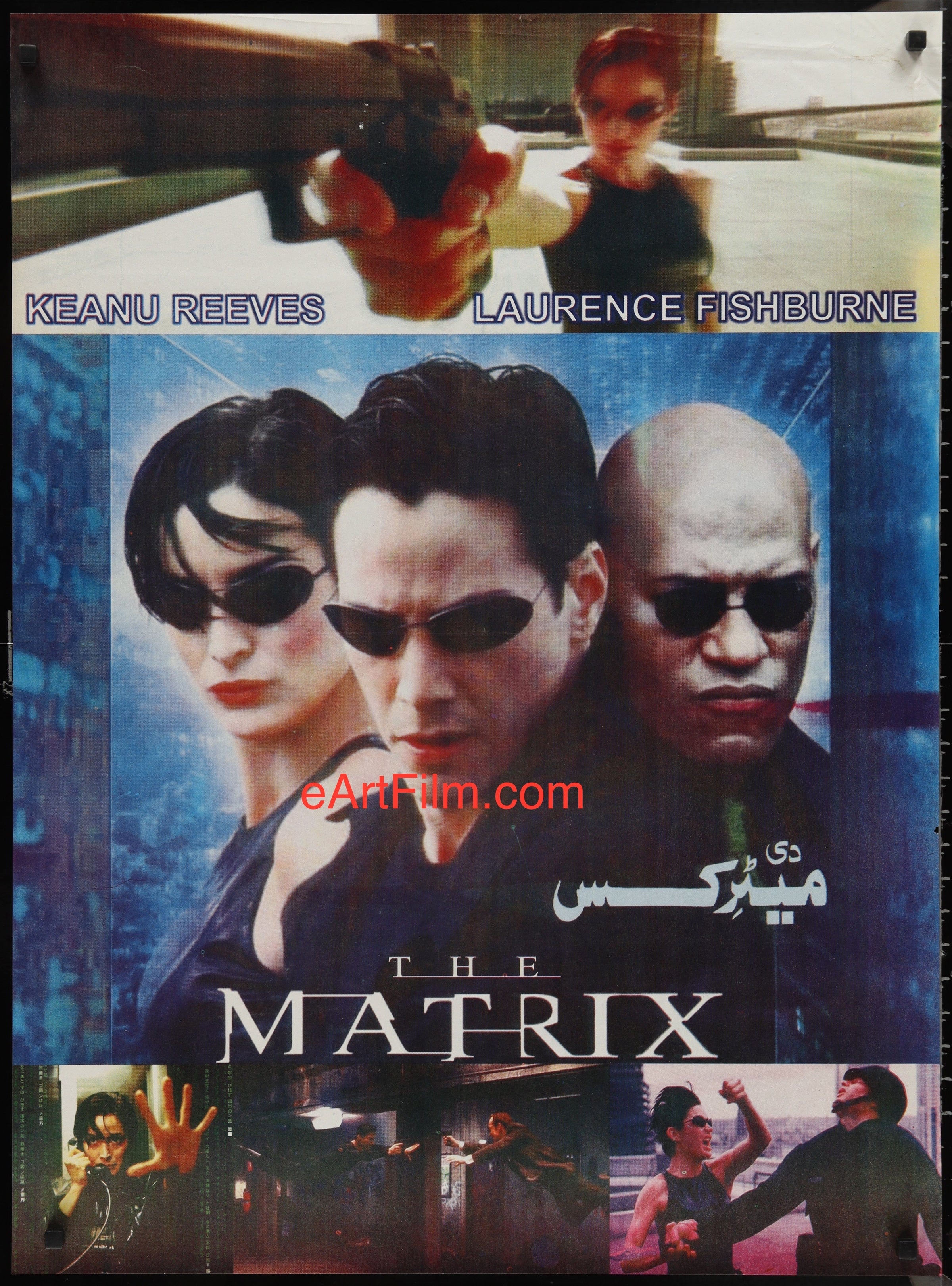 eArtFilm.com Original Movie Poster Matrix 1999 Pakistan 28x37 Keanu Reeves Carrie-Anne Moss Laurence Fishburne
