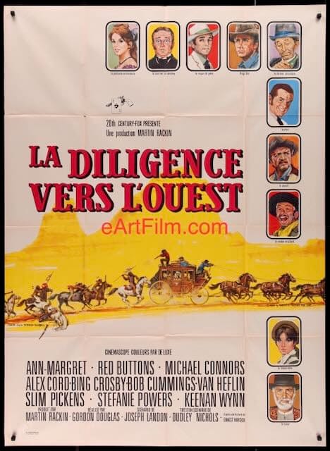 eArtFilm.com Original Movie Poster Stagecoach 1966 Ann Margret Slim Pickens western classic French 45.75"x63"