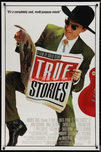 eArtFilm.com Original Movie Poster True Stories David Byrne John Goodman 1986 27x41 new wave musical comedy