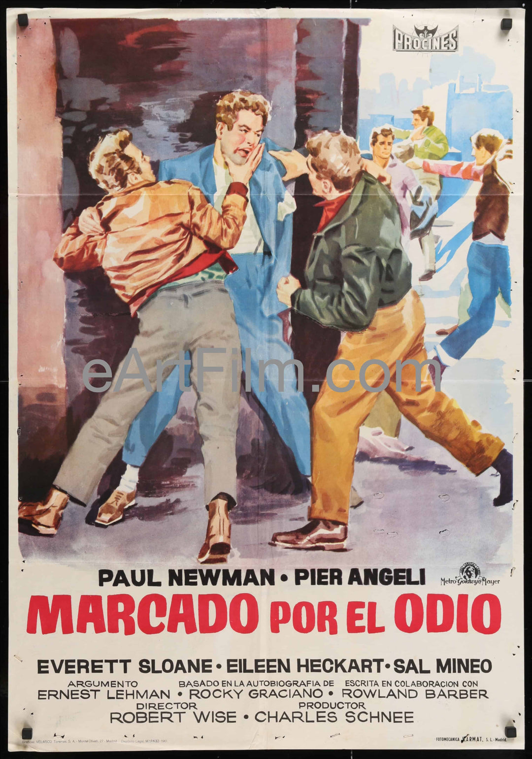 eArtFilm.com Spain (27"x38.75") Somebody Up There Likes Me vintage movie poster Paul Newman 1961 27"x38.75"