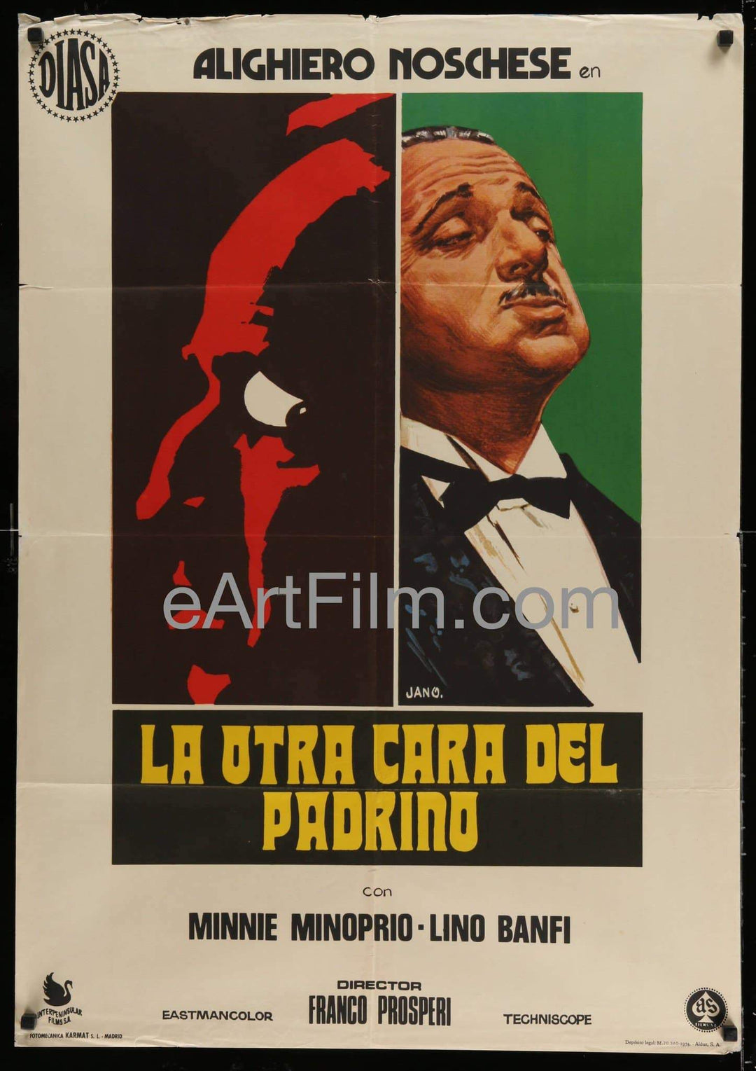 eArtFilm.com Spain (27"x39.5") Funny Face Of The Godfather 1973 27X39 Spanish Movie Poster Godfather spoof