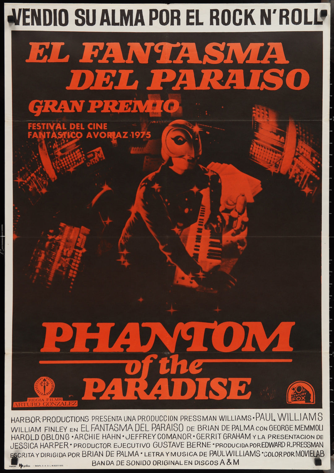 Affiche originale du film Le Fantôme du Paradis