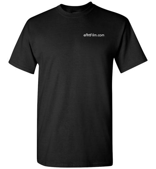 eArt/Film t-shirt eArtFilm.com Film Frame Logo Warhol Style T-Shirt Black