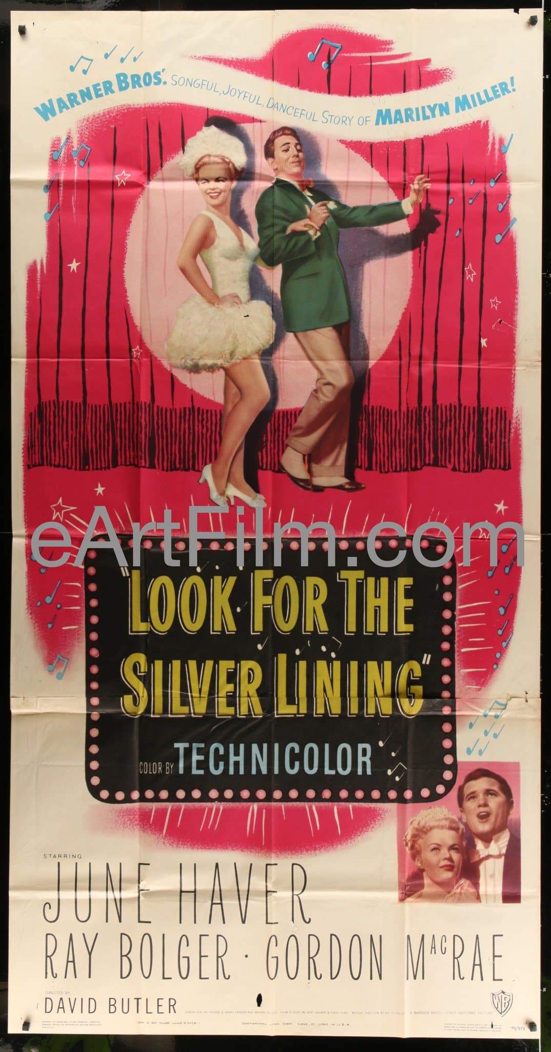 eArtFilm.com U.S 3 Sheet (41"x81") Look For The Silver Lining-June Haver-Ray Bolger-Gordon MacRae-1949-41x81