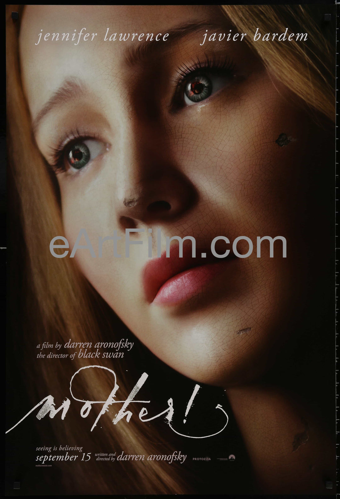 eArtFilm.com U.S Advance One Sheet (27"x40") Double Sided Mother! Darren Aronofsky Javier Bardem Ed Harris Jennifer Lawrence Horror 27x40