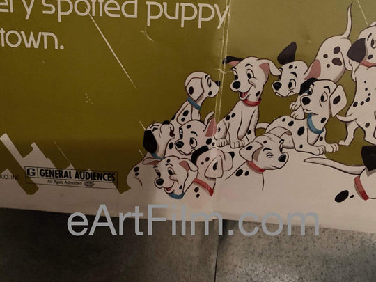 eArtFilm.com U.S Half Sheet (22"x28") 101 Dalmatians R79/1961 22x28 Original Half Sheet Walt Disney animation classic