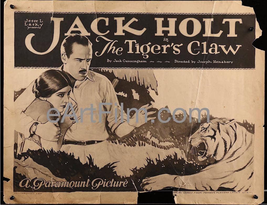 eArtFilm.com U.S Half Sheet (22"x28") Tiger's Claw, The 1923 22x28 Half Sheet United States