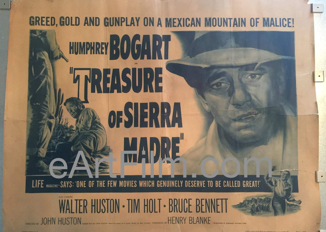 eArtFilm.com U.S Half Sheet (22"x28") Treasure Of The Sierra Madre-Humphrey Bogart-Tim Holt-R56-22x28