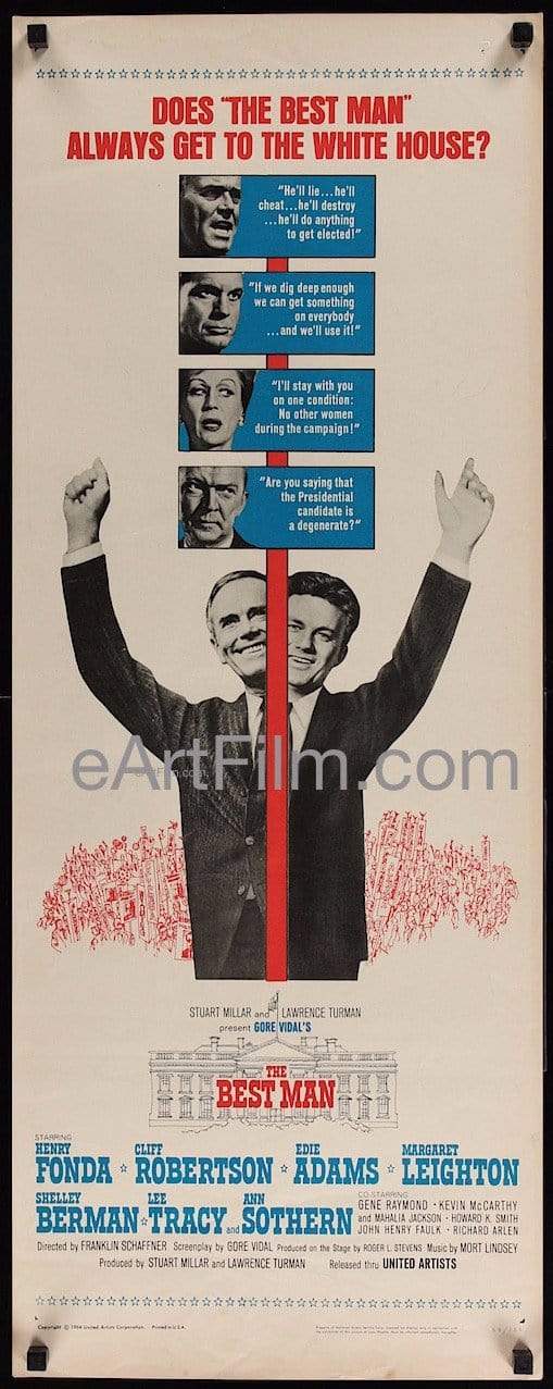 eArtFilm.com U.S Insert Poster (14"x36") Best Man, The 1964 14x36 Original U.S Insert Poster