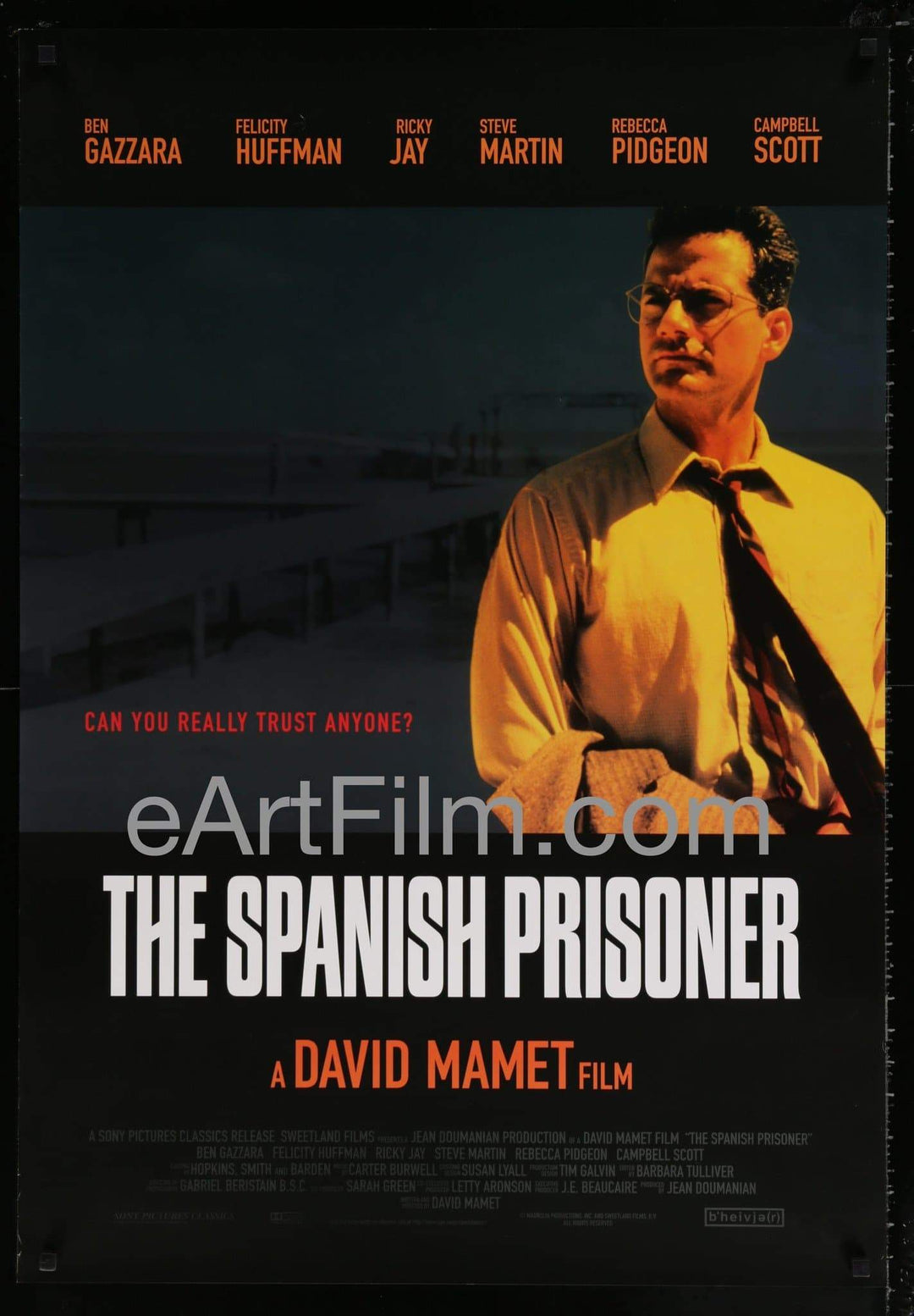 eArtFilm.com U.S International Style One Sheet (27"x39") Spanish Prisoner-David Mamet-Steve Martin-Ben Gazzara-Campbell Scott-27x41-1997