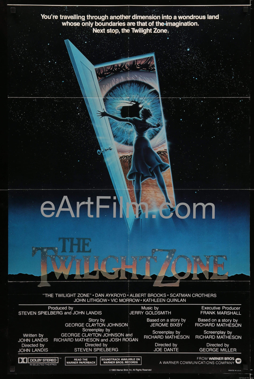 eArtFilm.com U.S International Style One Sheet (27"x41") Twilight Zone-Steven Spielberg-George Miller-John Landis-Joe Dante-1983-27x41