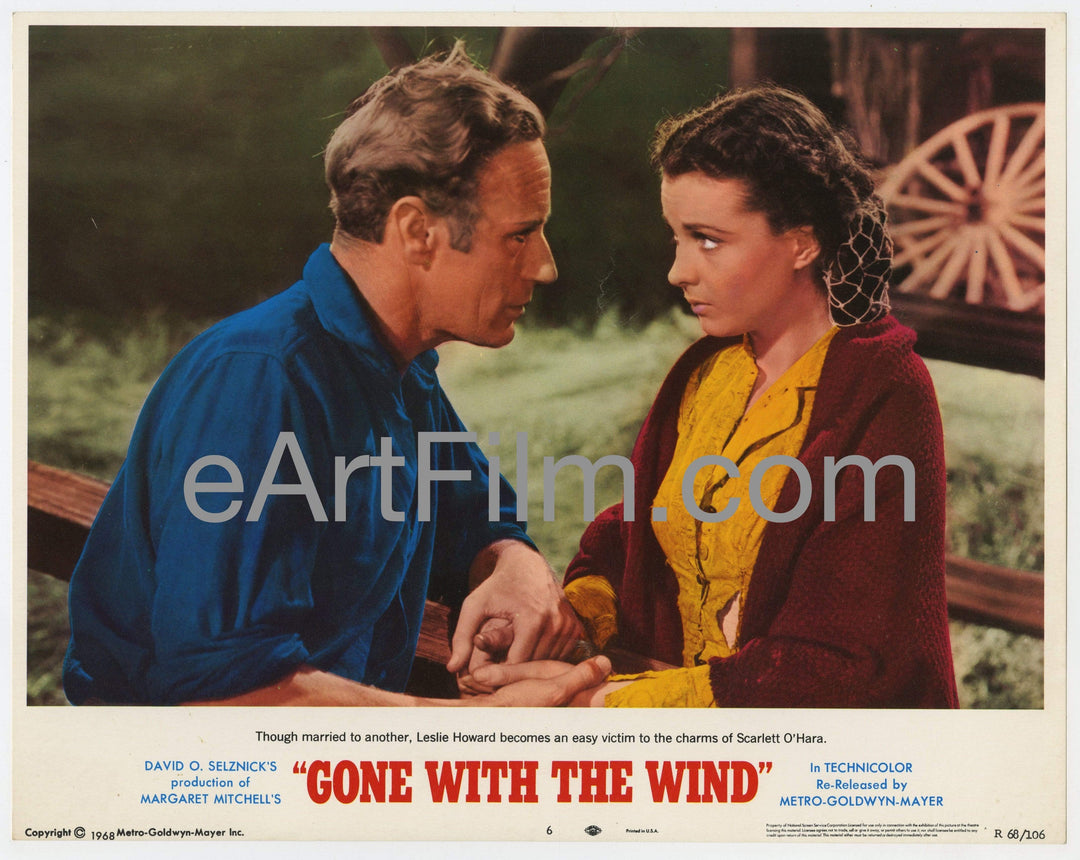 eArtFilm.com U.S Lobby Card (11"x14") Gone With The Wind original lobby card R68 Gable Leigh Howard de Havilland 11x14