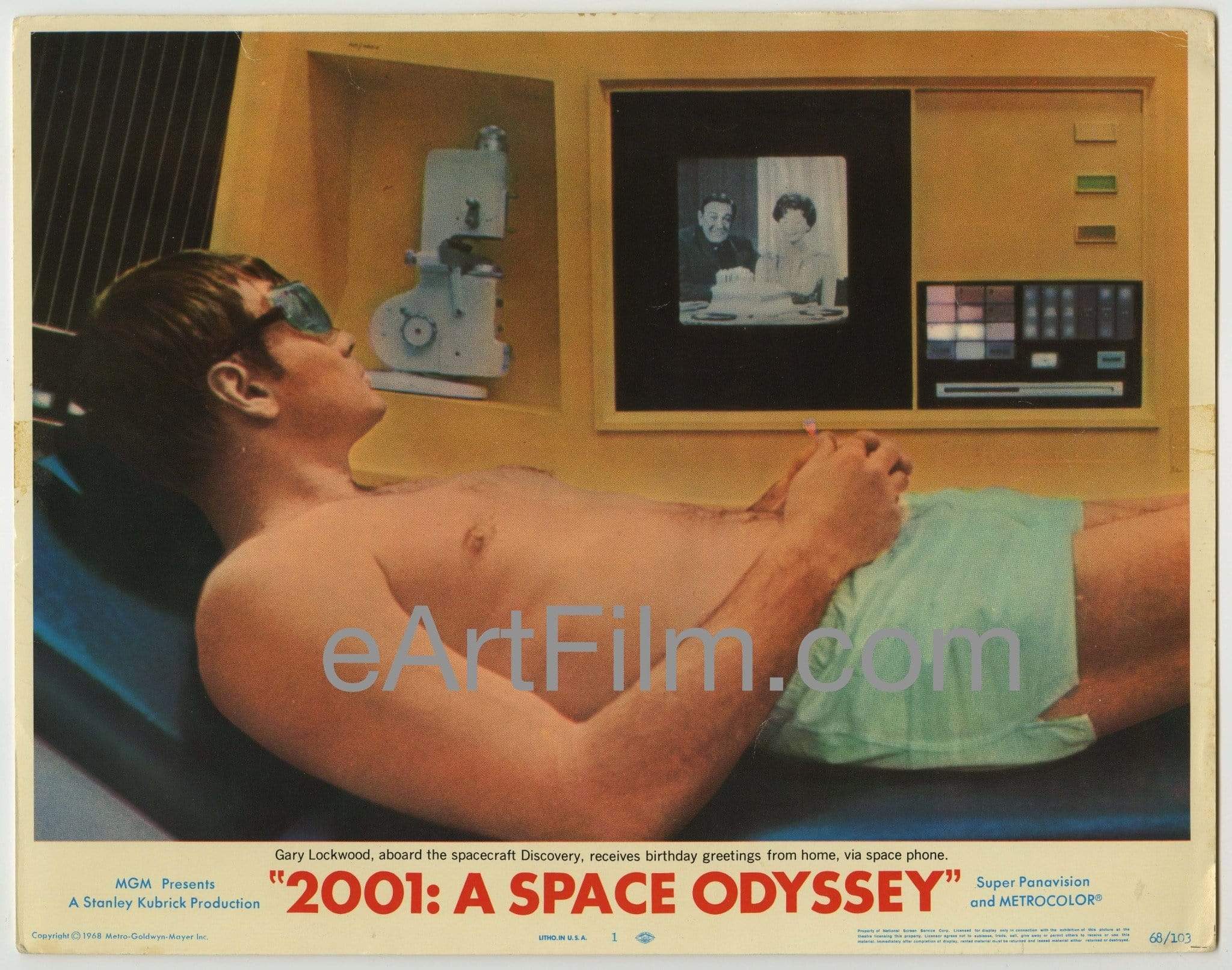 eArtFilm.com U.S Lobby Cards (11"x14") 2001: A Space Odyssey-1968-Stanley Kubrick-Keir Dullea-Original LC #1