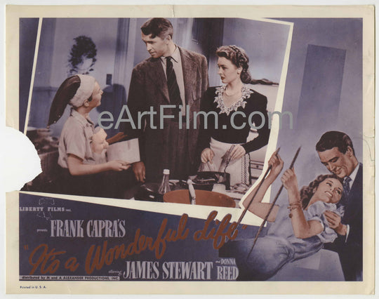 eArtFilm.com U.S Lobby Cards (11"x14") It's Wonderful Life rare lobby card Jimmy Stewart Donna Reed Frank Capra 11x17 R55