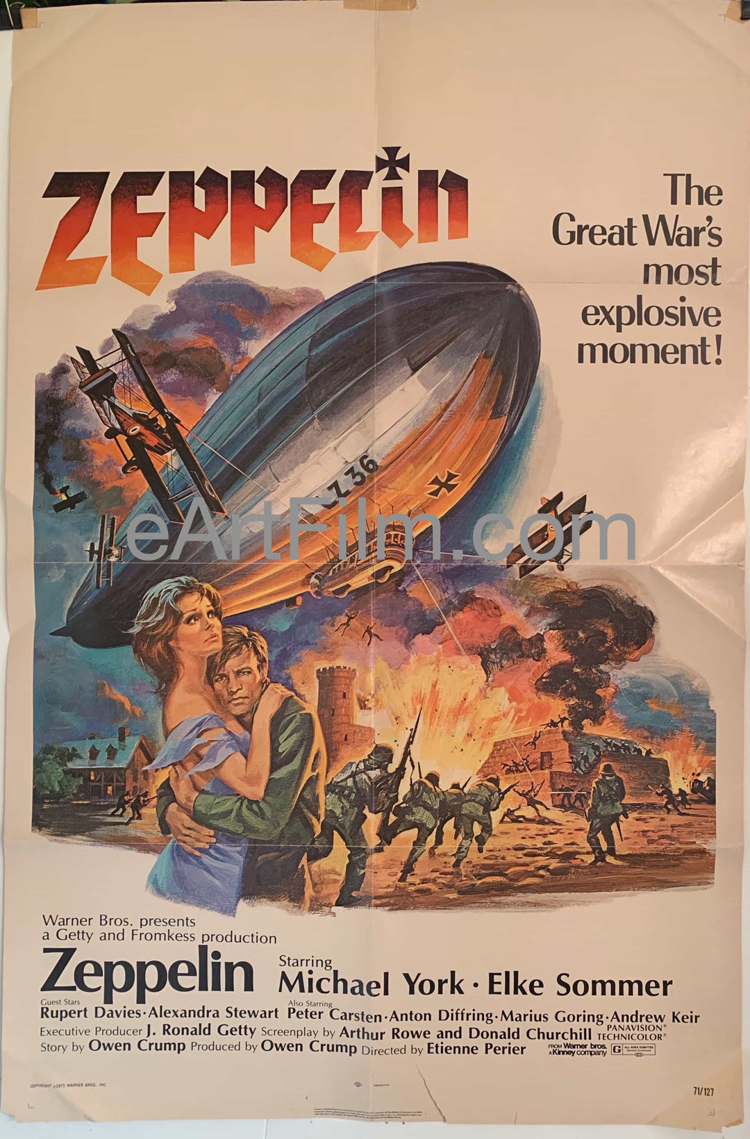 eArtFilm.com U.S One Sheet (1971) Zeppelin original movie poster Michael York Elke Sommer 1971 27x41