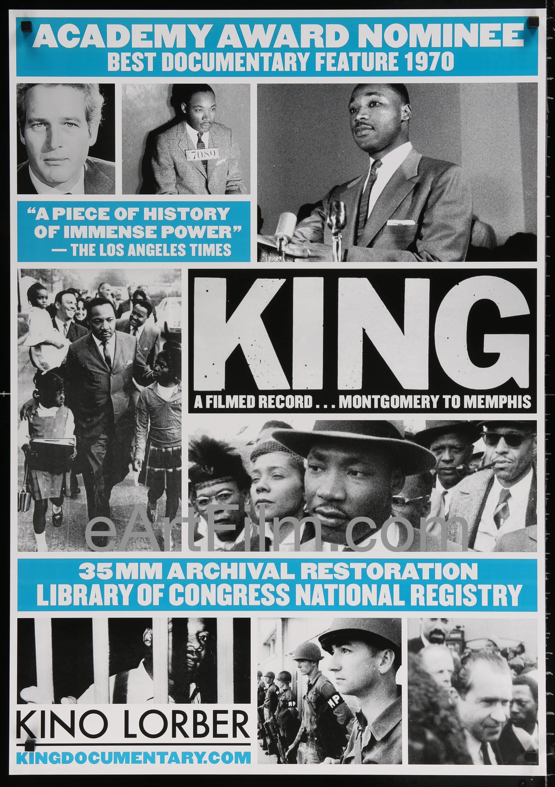 eArtFilm.com U.S One Sheet (27"x38.5") King A Filmed Record Montgomery to Memphis 1970 MLK documentary