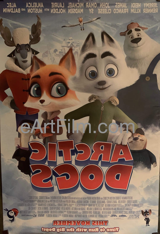 eArtFilm.com U.S One Sheet (27"x40") Advance Arctic Dogs 2019 27x40 DS CGI animated family comedy adventure all star cast